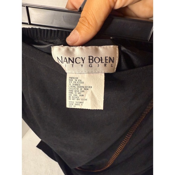 Vintage Nancy Bolen City Girl Patchwork Blazer & Black Top and Skirt Set Size 12 - Picture 10 of 11